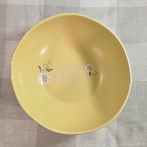 2024 Threshold Stoneware Serve Bowl - Happy Easter - Yellow Floral Serving